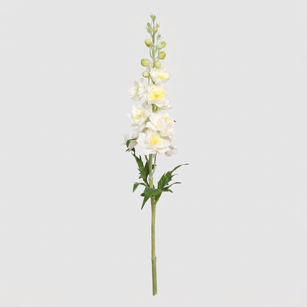Silk Delphinium Single Stem - White