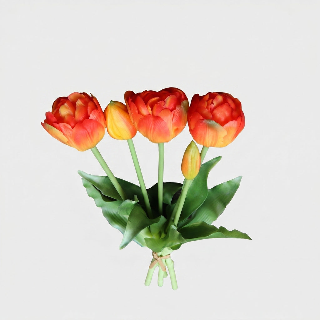 5 Peony & Tulip Bundle - Orange (Studio Gray)