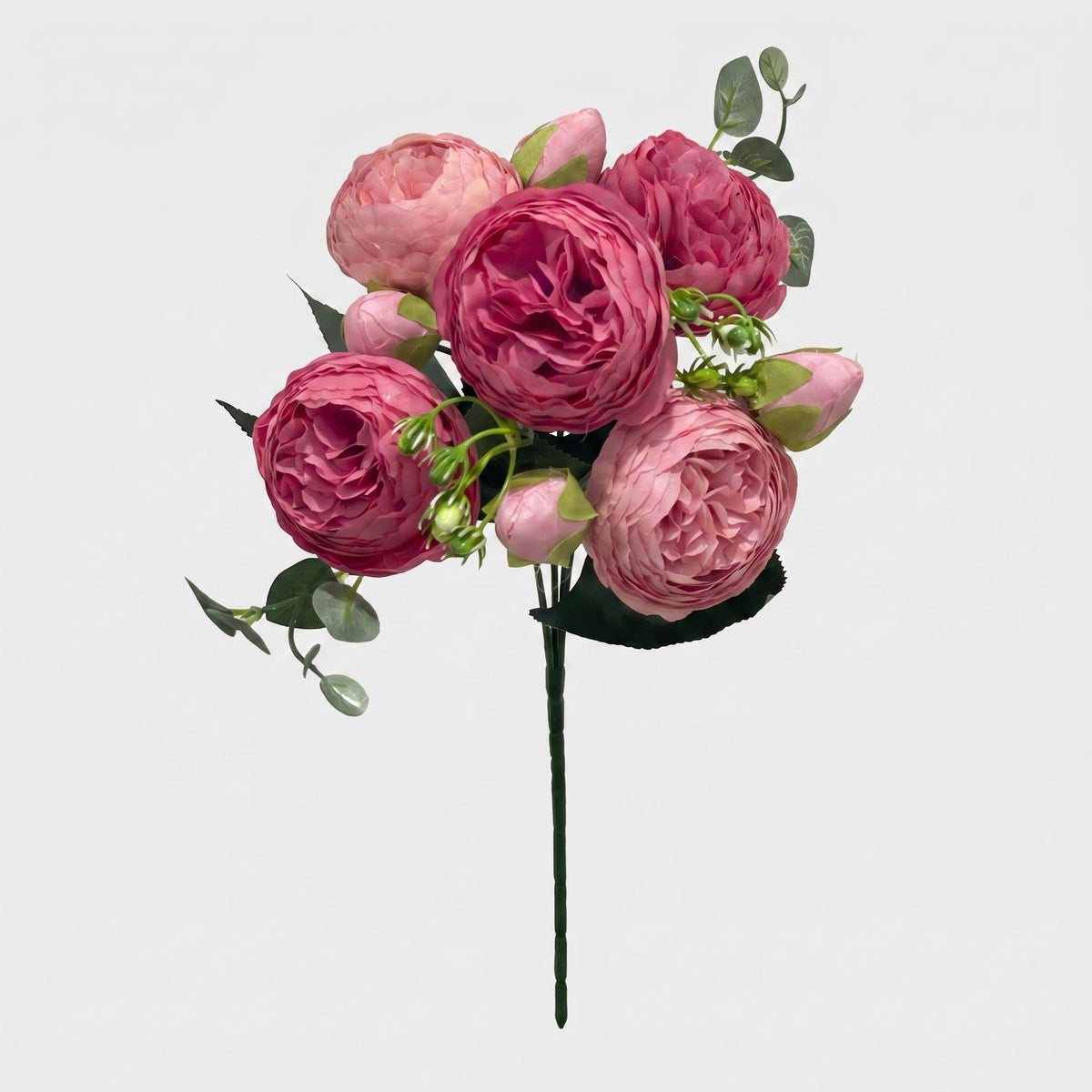 21.5-in Silk Peony Stem Bundle - Mixed Pink