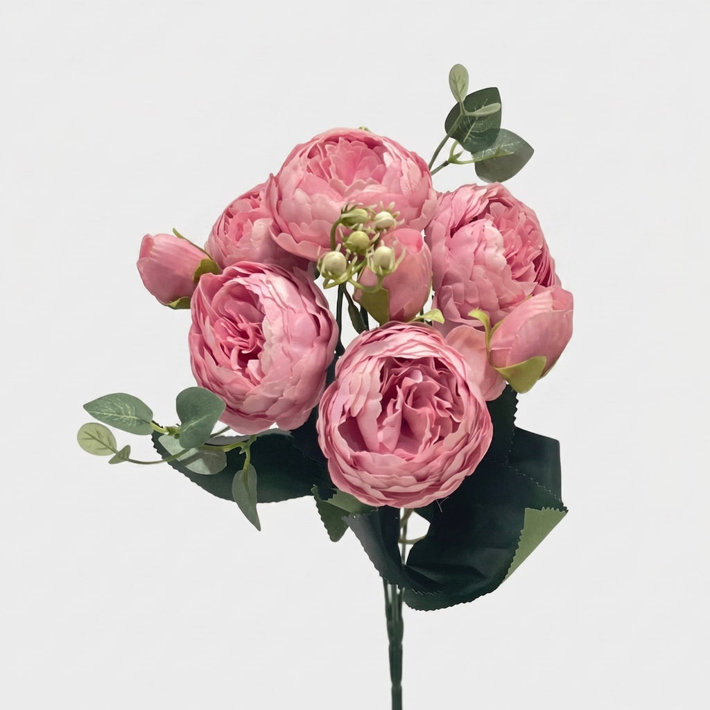 21.5-in Silk Peony Stem Bundle - Pink