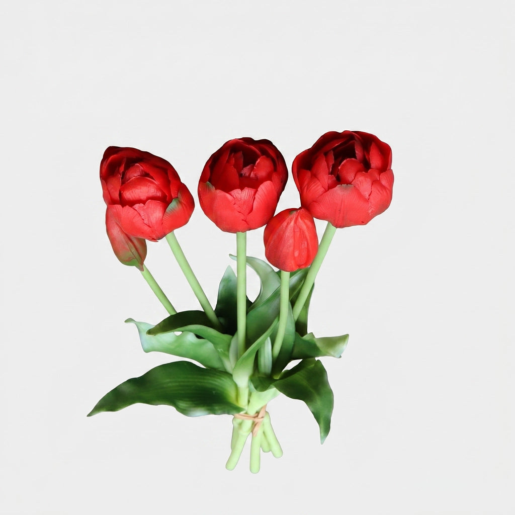 5 Peony & Tulip Bundle - Red (Studio Gray)
