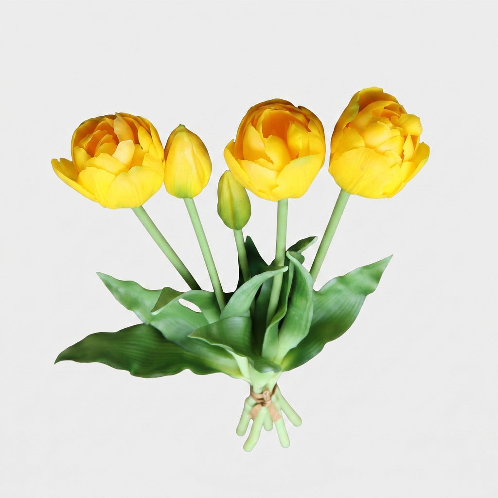 5 Peony & Tulip Bundle - Yellow (Studio Gray)