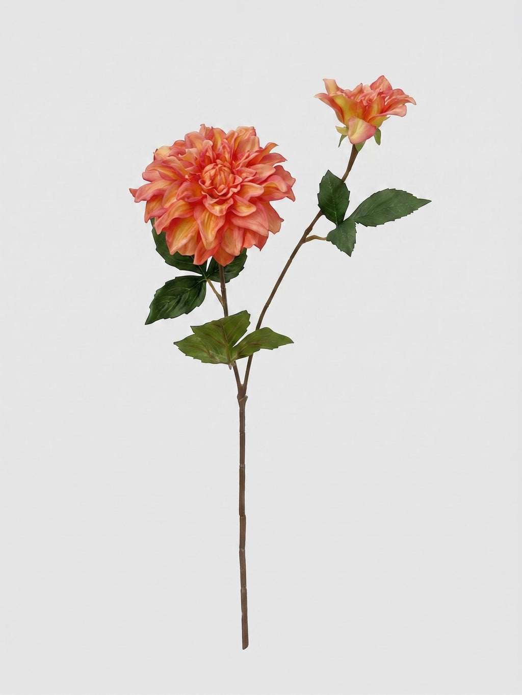 Real Touch Dahlia Stem | Orange Faux Dahlia 22" - Orange