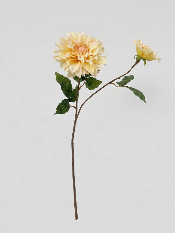 Real Touch Dahlia Stem | Yellow Faux Dahlia 22" - Yellow