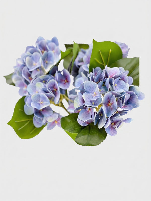 Real Touch Hydrangea Stem, Lifelike Faux Hydrangea Cluster - Blue (extra)