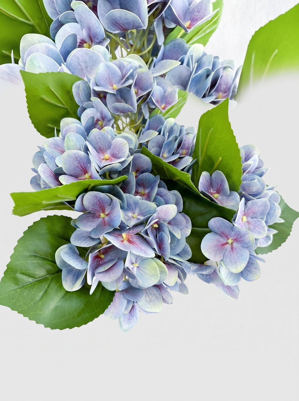 Real Touch Hydrangea Stem, Lifelike Faux Hydrangea Cluster - Blue (extra)