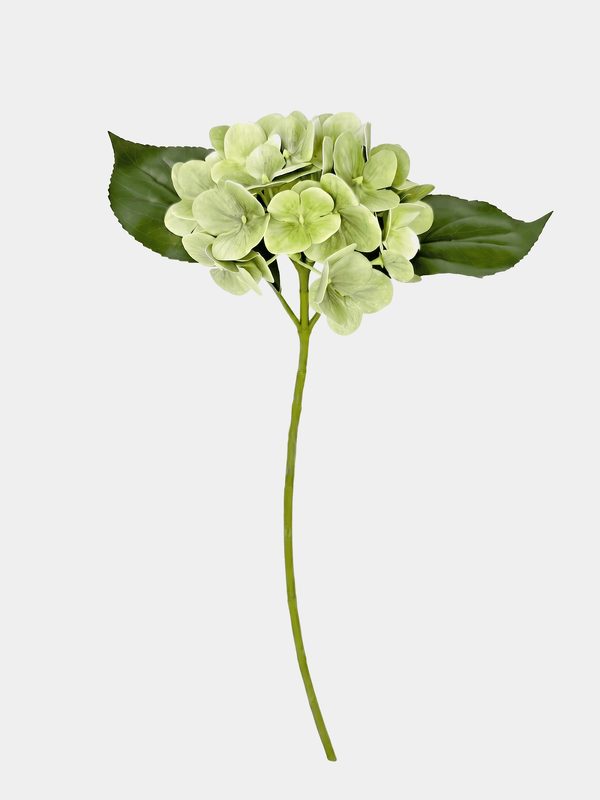 Real Touch Hydrangea Stem, Lifelike Faux Hydrangea Cluster - Green