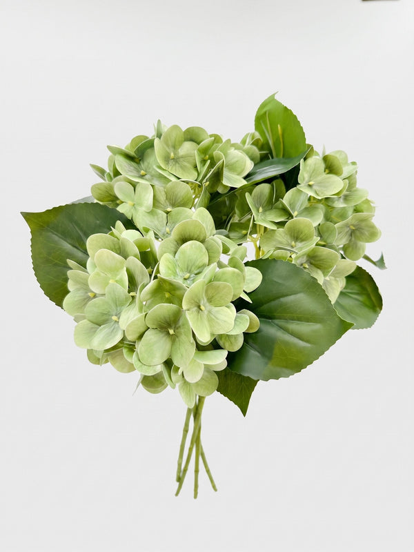 Real Touch Hydrangea Stem, Lifelike Faux Hydrangea Cluster - Green (extra)