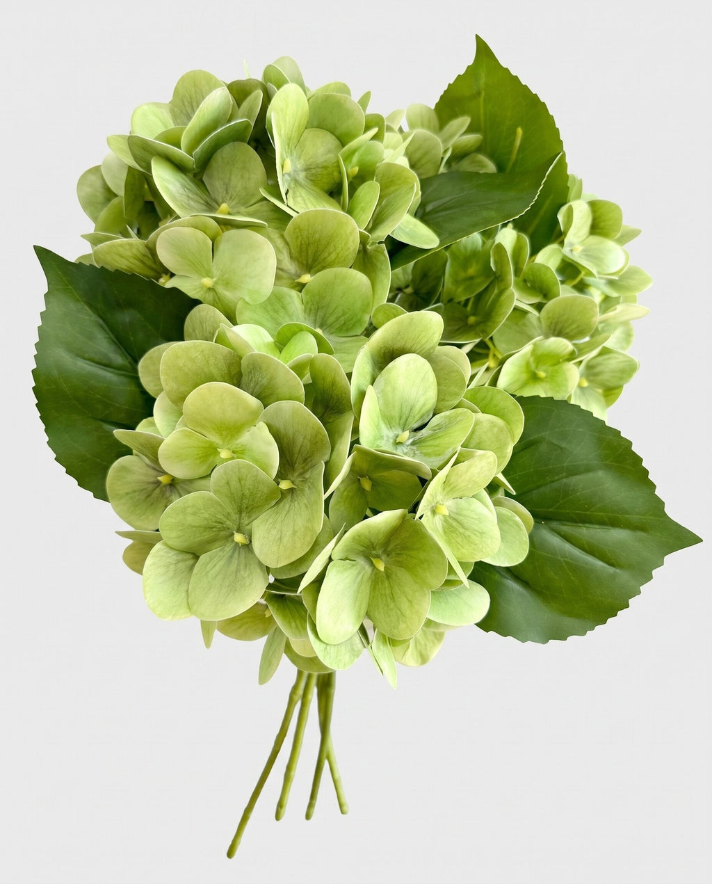 Real Touch Hydrangea Stem, Lifelike Faux Hydrangea Cluster - Green (extra)