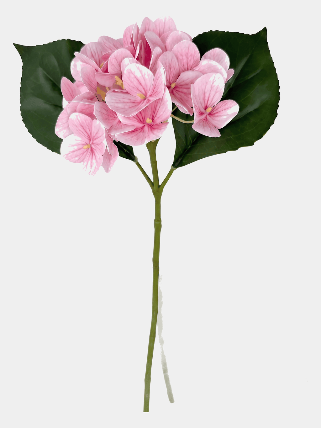 Real Touch Hydrangea Stem, Lifelike Faux Hydrangea Cluster - Pink