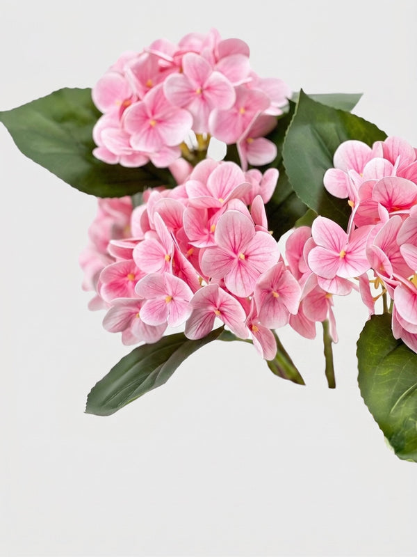 Real Touch Hydrangea Stem, Lifelike Faux Hydrangea Cluster - Pink (extra)