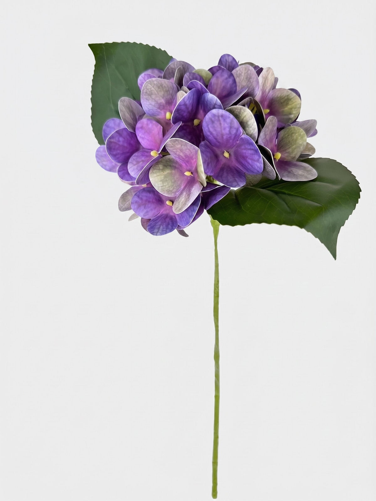 Real Touch Hydrangea Stem, Lifelike Faux Hydrangea Cluster - Purple (extra)