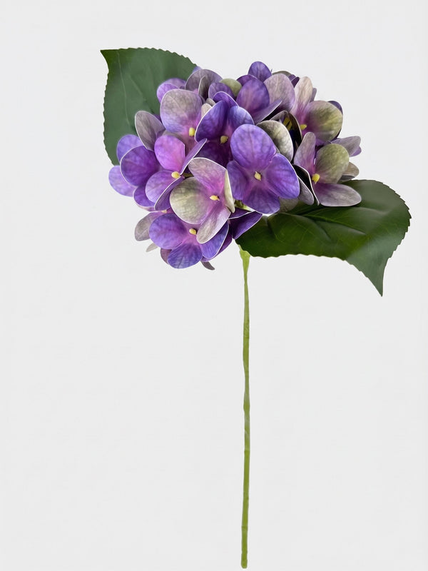 Real Touch Hydrangea Stem, Lifelike Faux Hydrangea Cluster - Purple (extra)