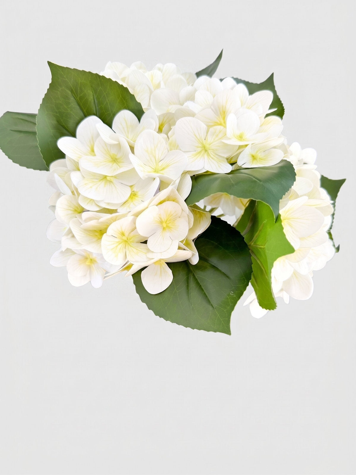 Real Touch Hydrangea Stem, Lifelike Faux Hydrangea Cluster - White (extra)