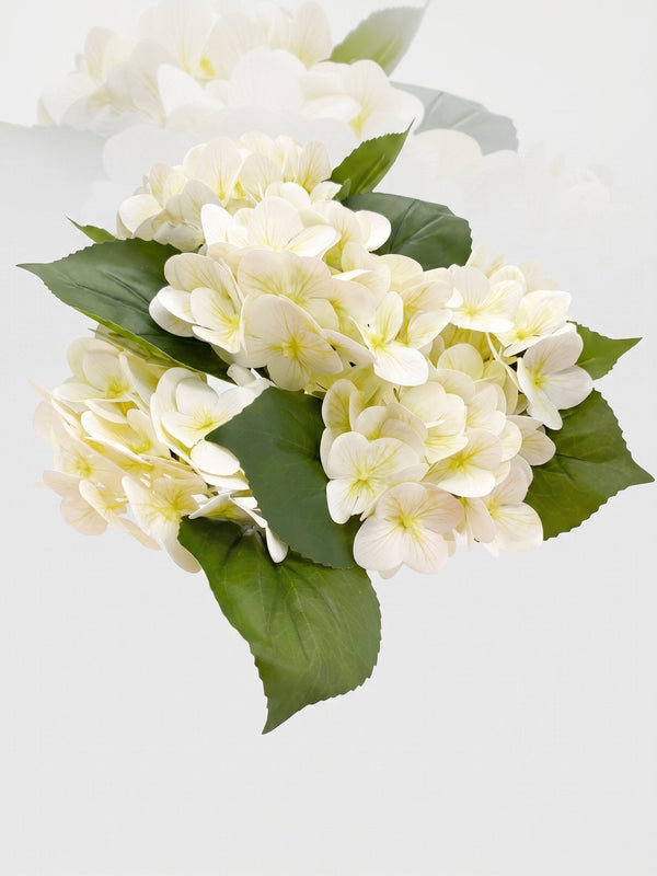 Real Touch Hydrangea Stem, Lifelike Faux Hydrangea Cluster - White (extra)