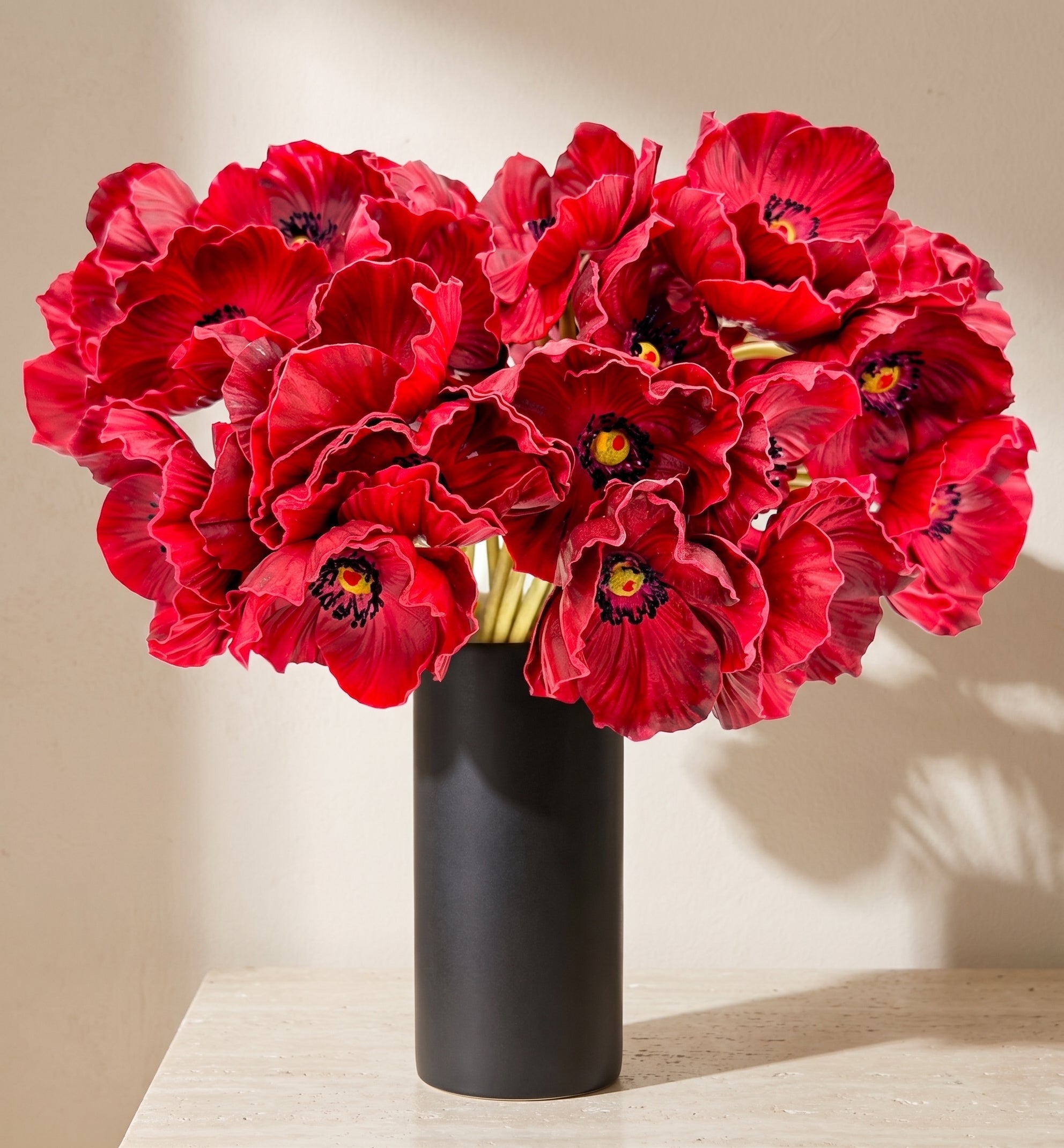 Real Touch Poppy Anemone Stem Bundle Secondary image