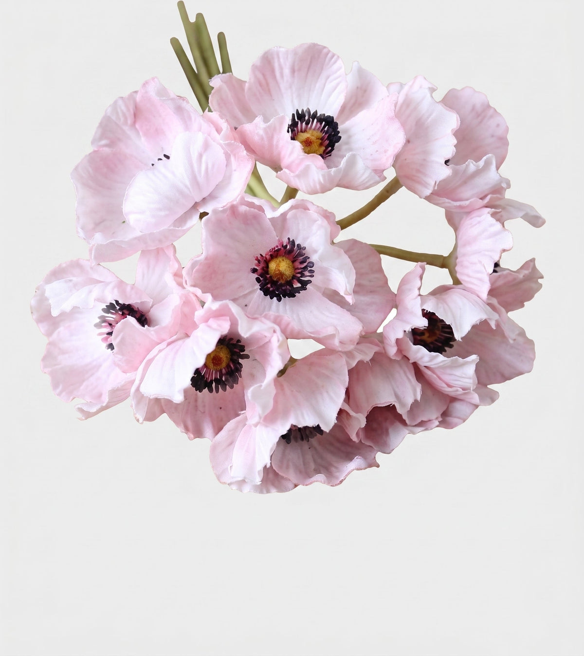 Real Touch Poppy Anemone Bundle | 10-Stem Faux Floral 13.78" - Pink Main image