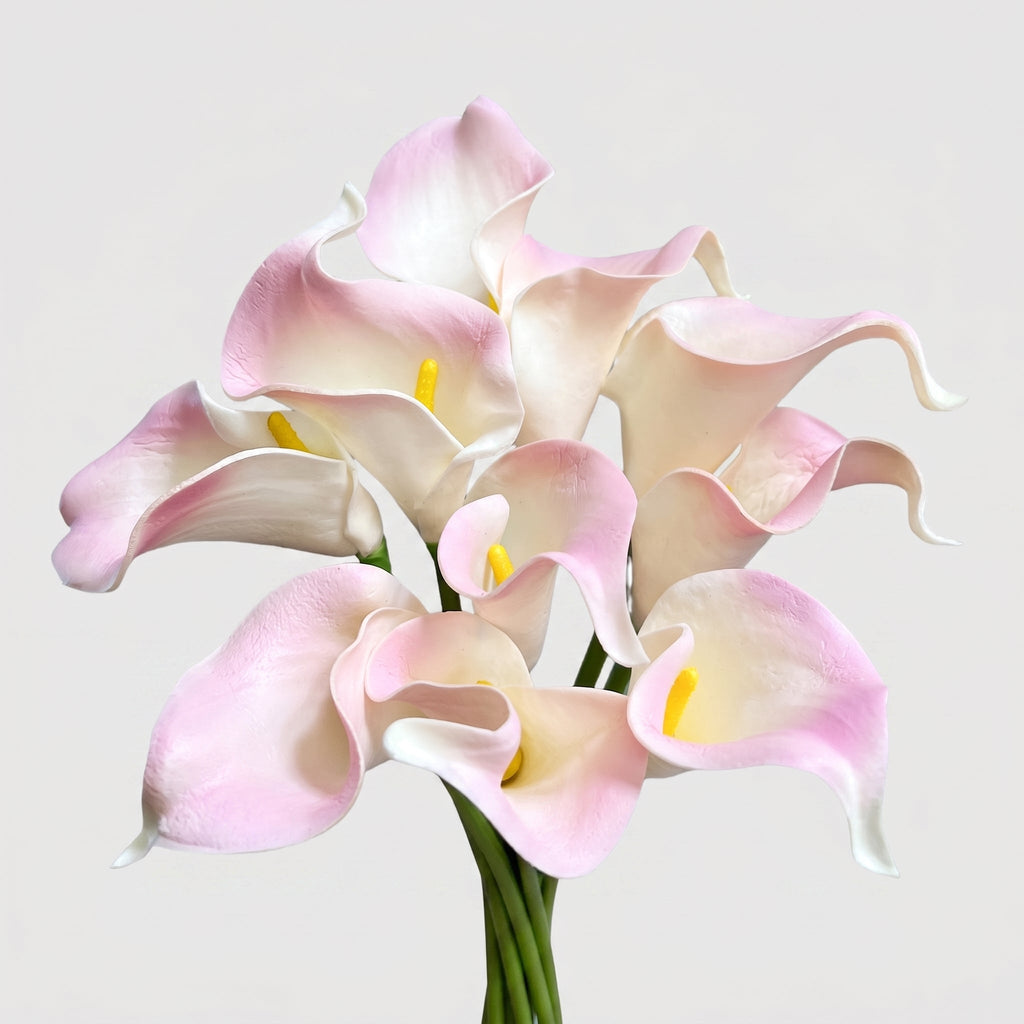 Small Calla Lily Bundle | Faux Real-Touch PU Lily 14.5" - Light Pink