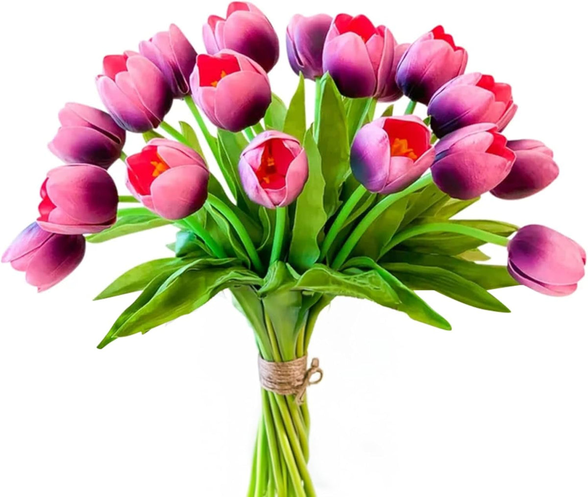 20-in Real Touch Tulip Stems, Set of 6 - Purple