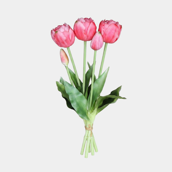 5 Peony & Tulip Bundle - Deep Pink (Side View)