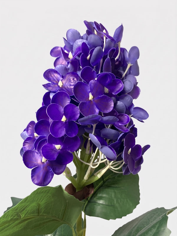 Real Touch Pointy Hydrangea Single Stem - Violet (edited)