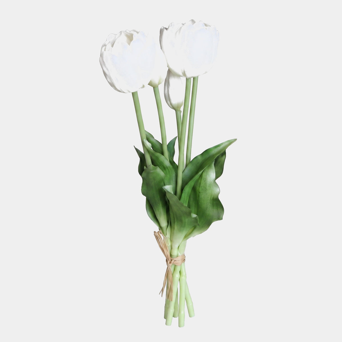 5 Peony & Tulip Bundle - Pure White (Side View)