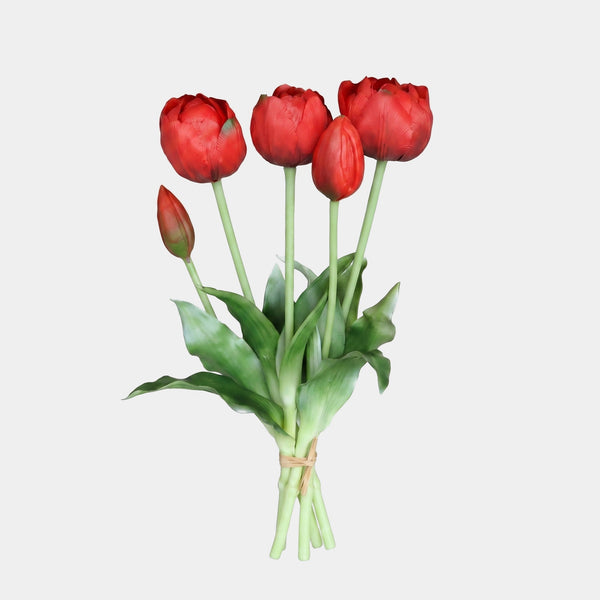 5 Peony & Tulip Bundle - Red (Side View)
