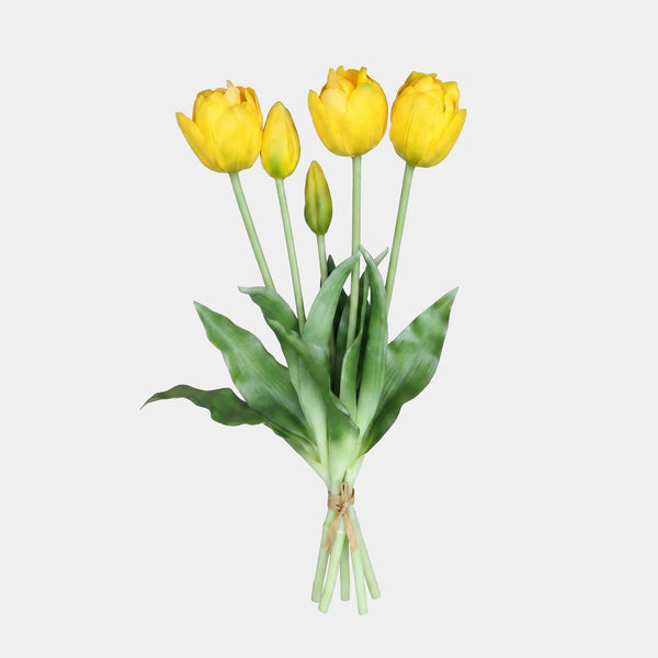 5 Peony & Tulip Bundle - Yellow (Side View)