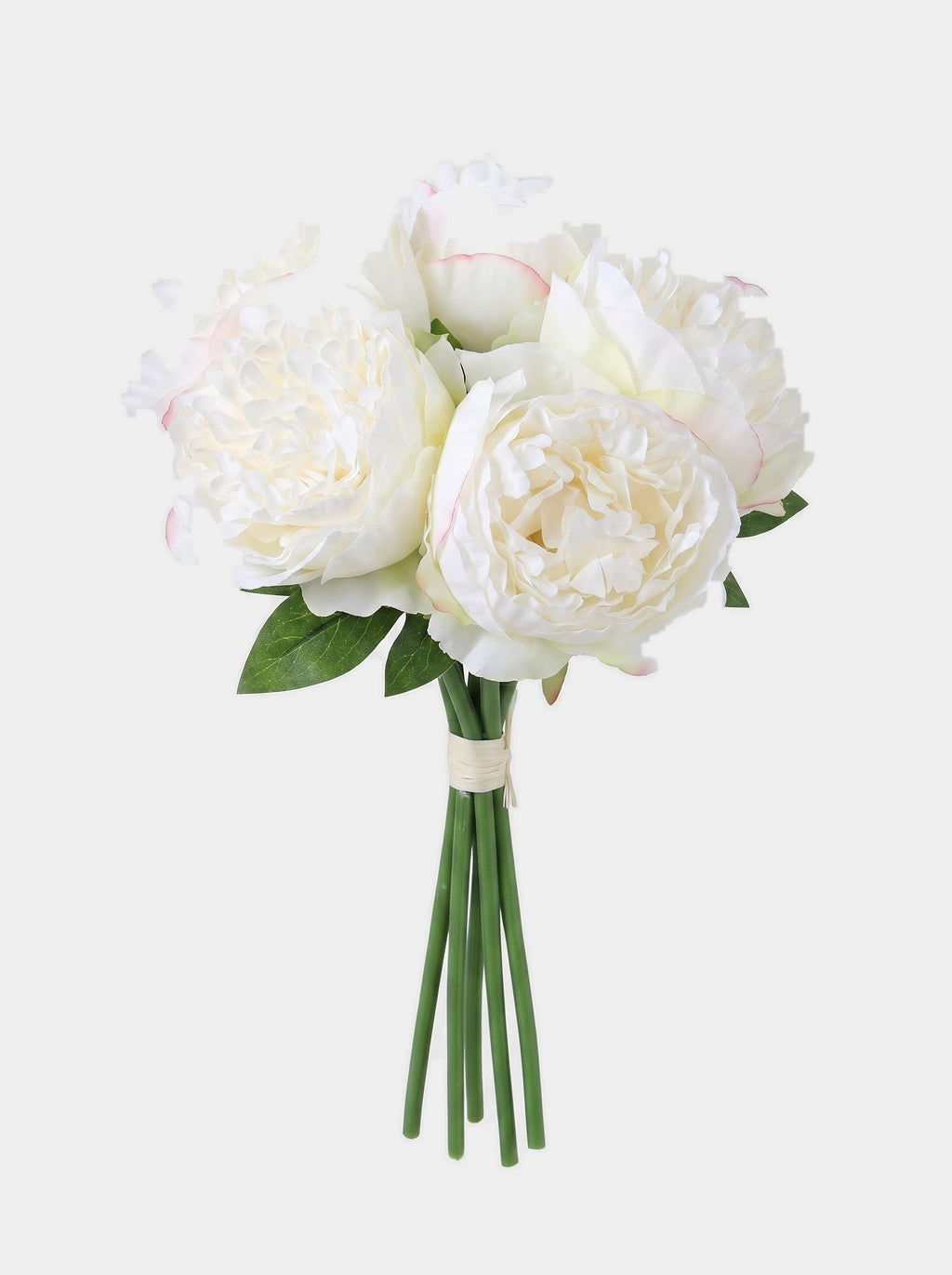5 Stems Peony Bouquet - White - Studio