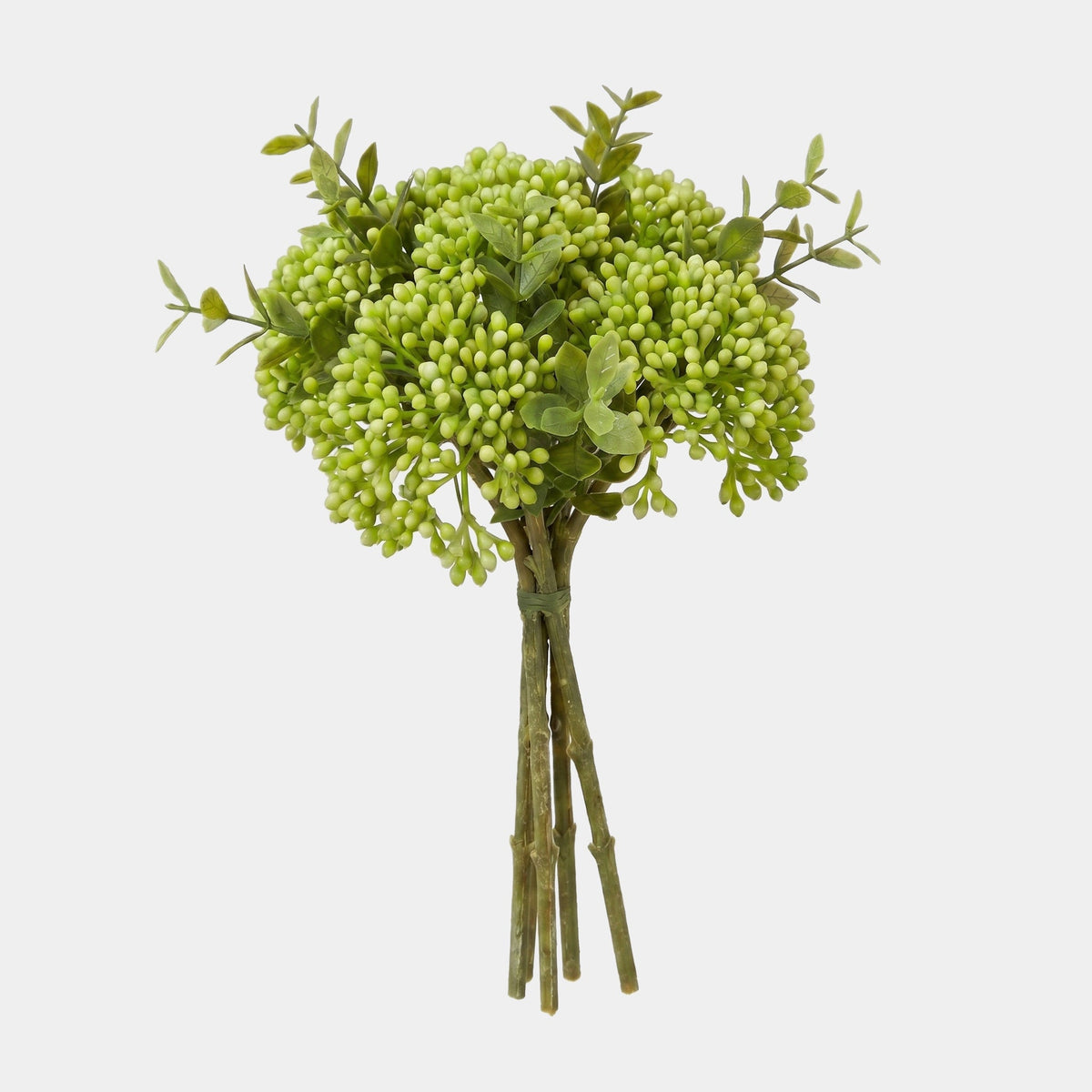 Pink Oat Berry Fruit Stems | Artificial Floral Filler - Green