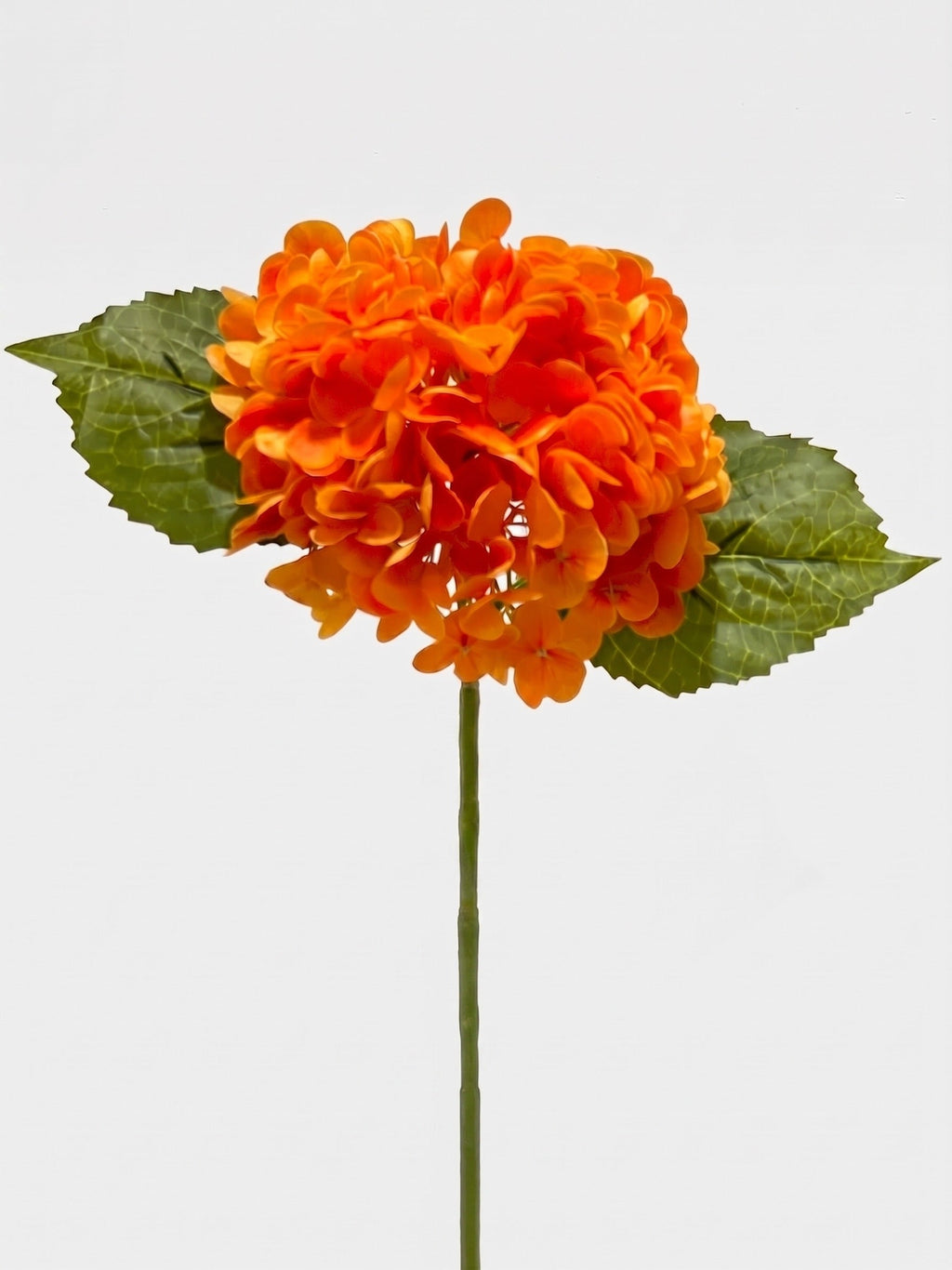21-in Real Touch Hydrangea Stem - Orange 12 (Studio Gray)
