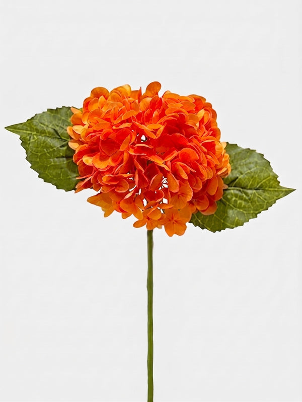 21-in Real Touch Hydrangea Stem - Orange 14 (Studio Gray)