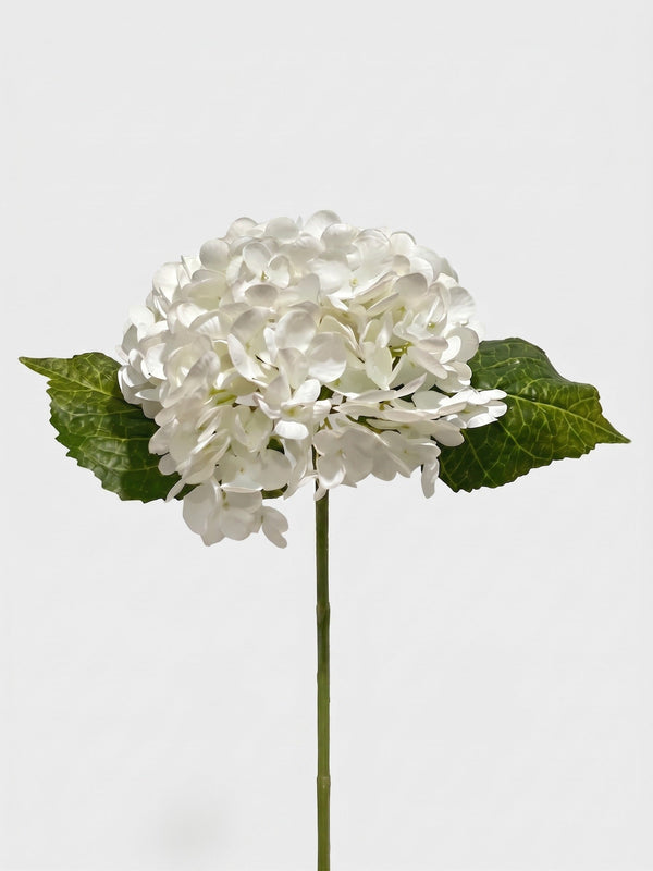 21-in Real Touch Hydrangea Stem - White 18 (Studio Gray)