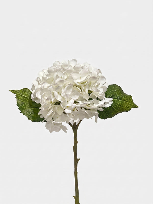 21-in Real Touch Hydrangea Stem - White 20 (Studio Gray)