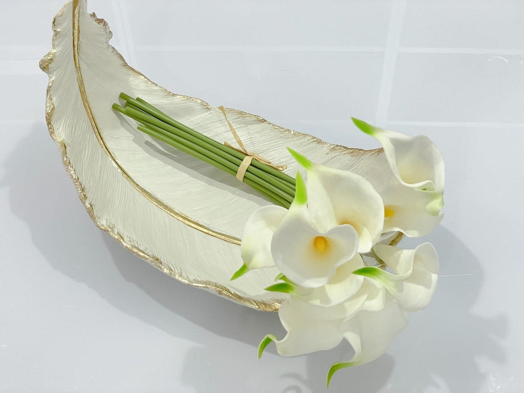 10 Real Touch Calla Lily Bouquet - Flovery
