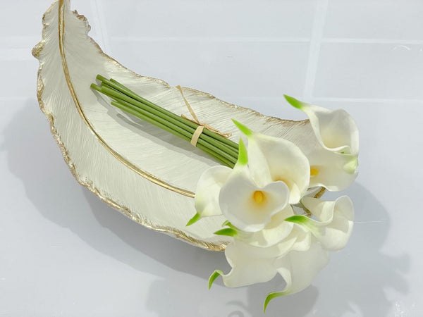 10 Real Touch Calla Lily Bouquet - Flovery