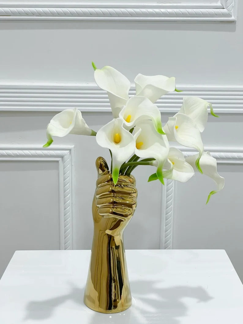 10 Real Touch Calla Lily Bouquet - Flovery