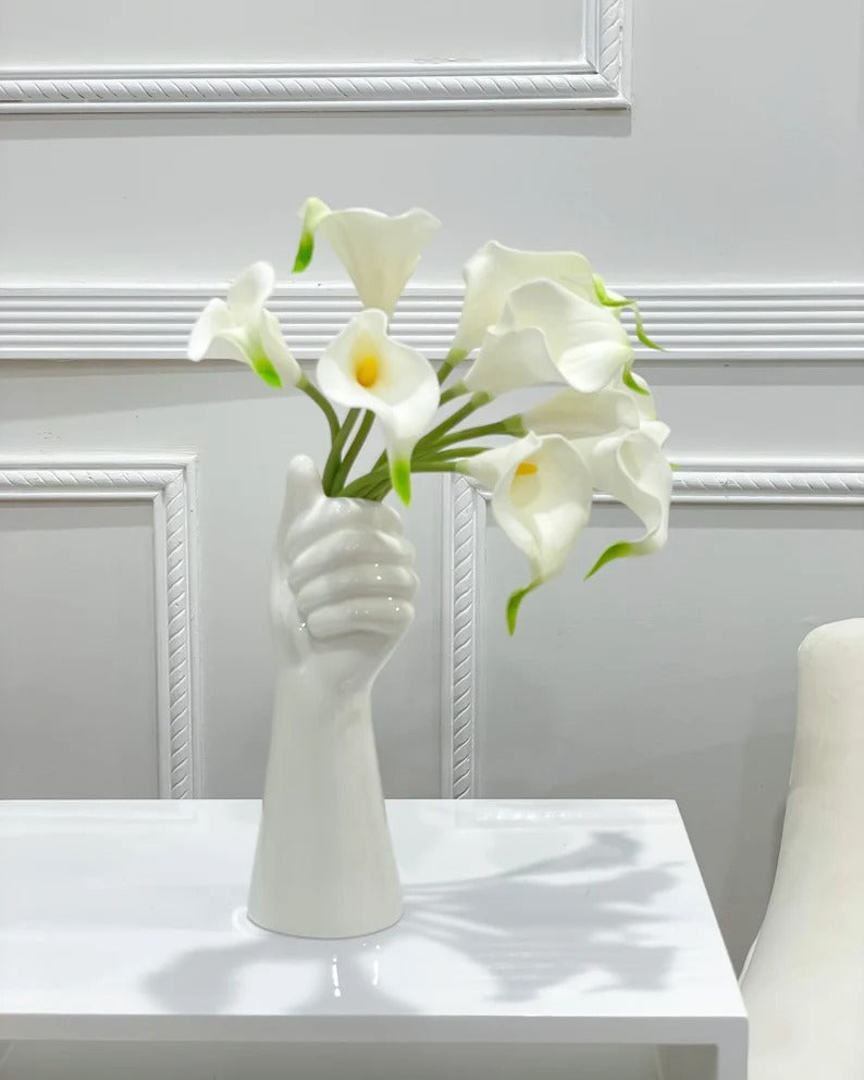 10 Real Touch Calla Lily Bouquet - Flovery Main image