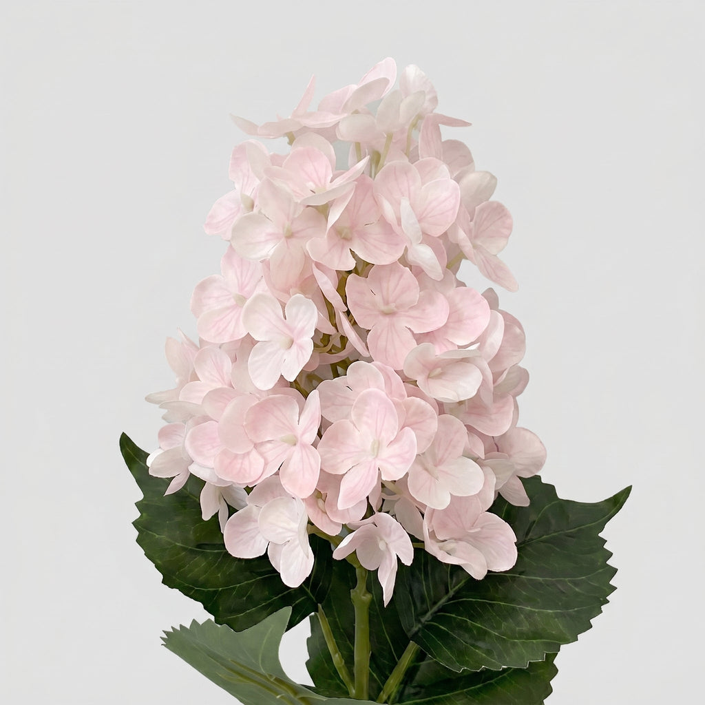 Real Touch Pointy Hydrangea Single Stem - Pink (closeup edited)