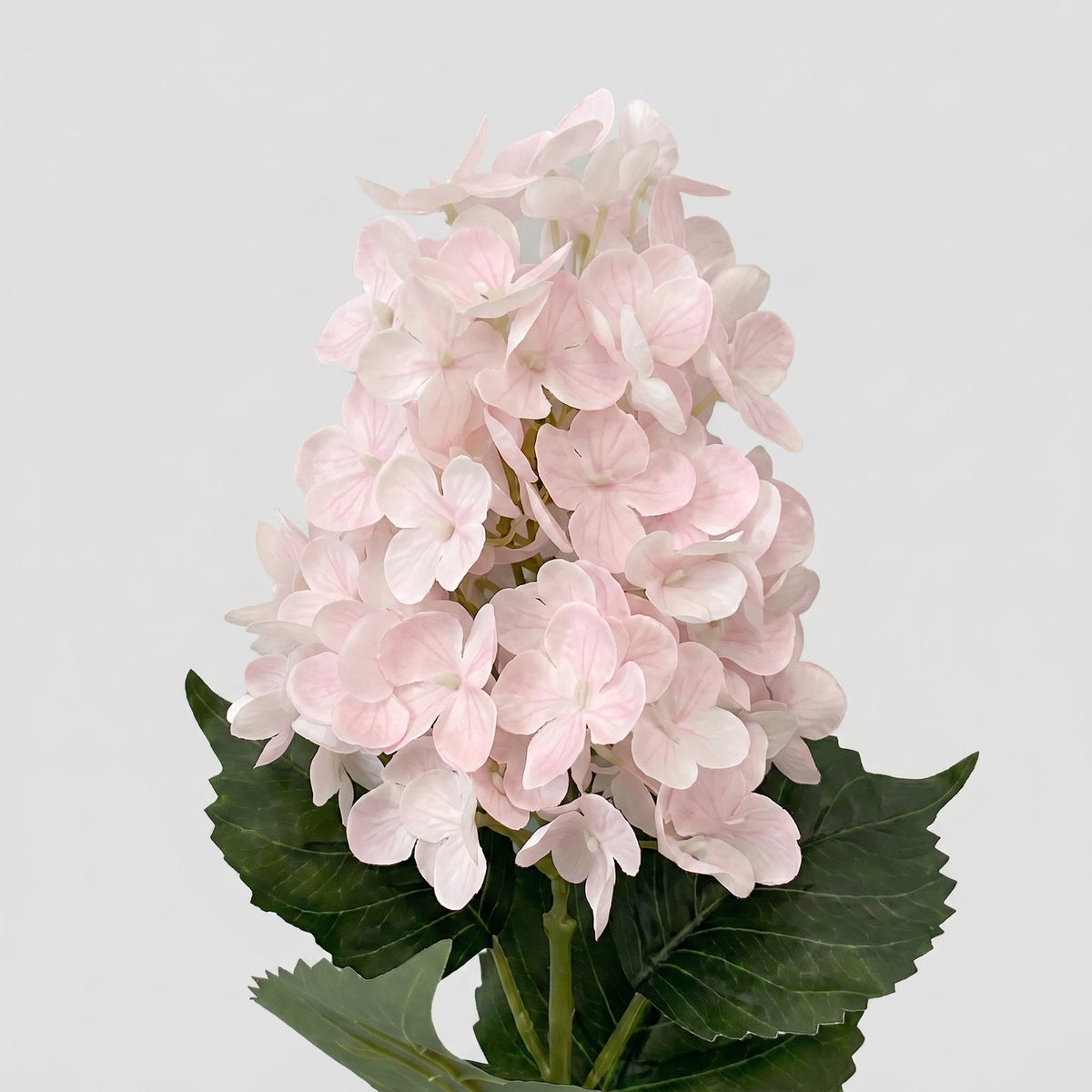 Real Touch Pointy Hydrangea Single Stem - Pink (closeup edited)