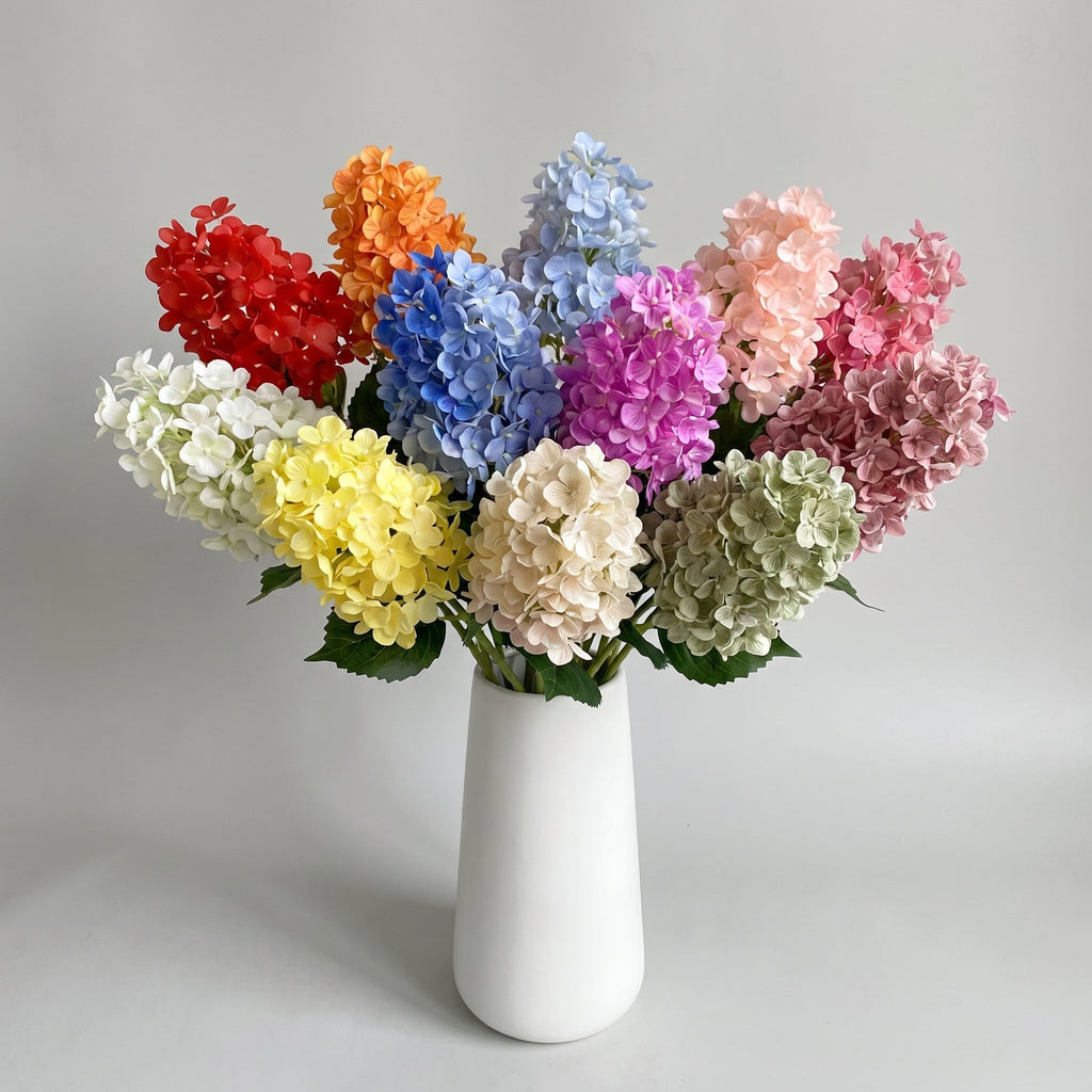 Real Touch Pointy Hydrangea Single Stem - Arrangement (edited)