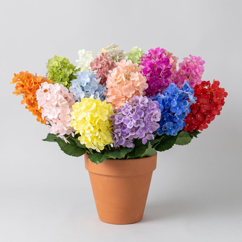 Real Touch Pointy Hydrangea Single Stem - Arrangement (edited)
