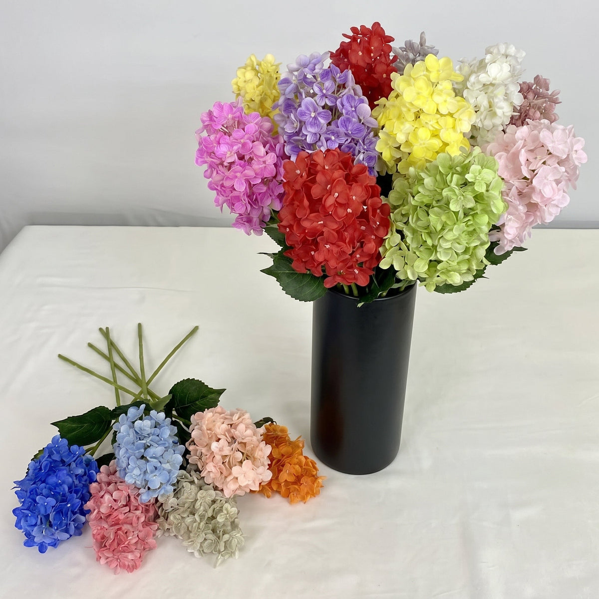 Real Touch Pointy Hydrangea Single Stem - Arrangement (edited)