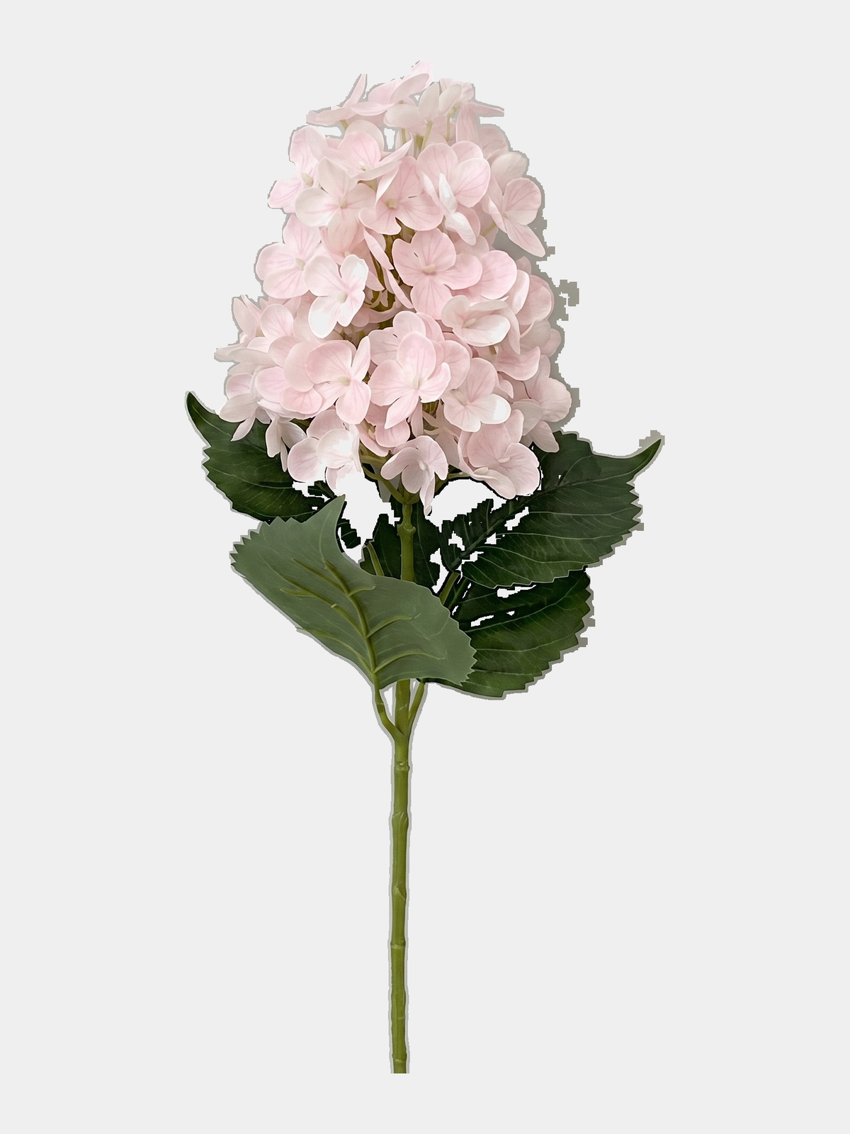 Real Touch Pointy Hydrangea Single Stem - Pink (edited v2, clean #EFEFEF)