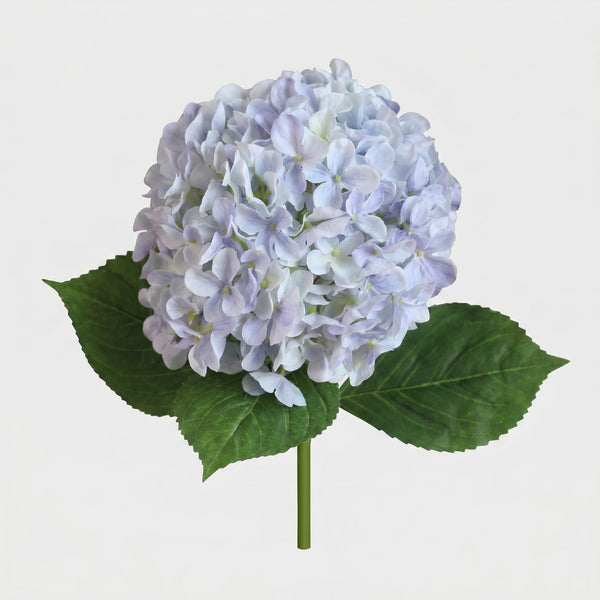Large Premium Silk Hydrangea Single Stem - Light Blue (edited)